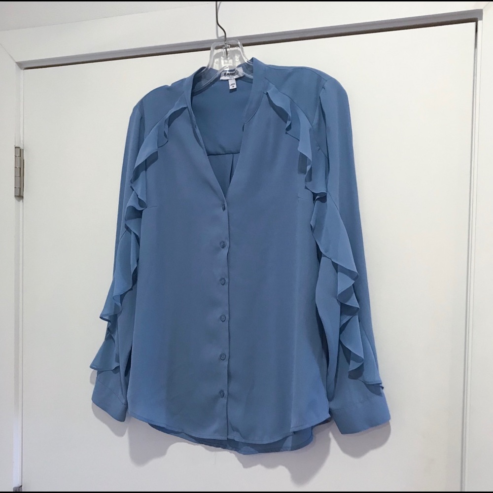 Express Ruffle Sleeve Blouse